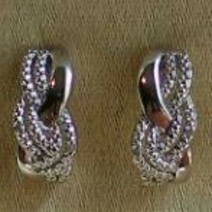 Women's Sterling Silver Nat Diamond Rope Earrings